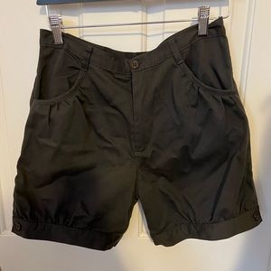Charcoal colour cotton shorts with pockets